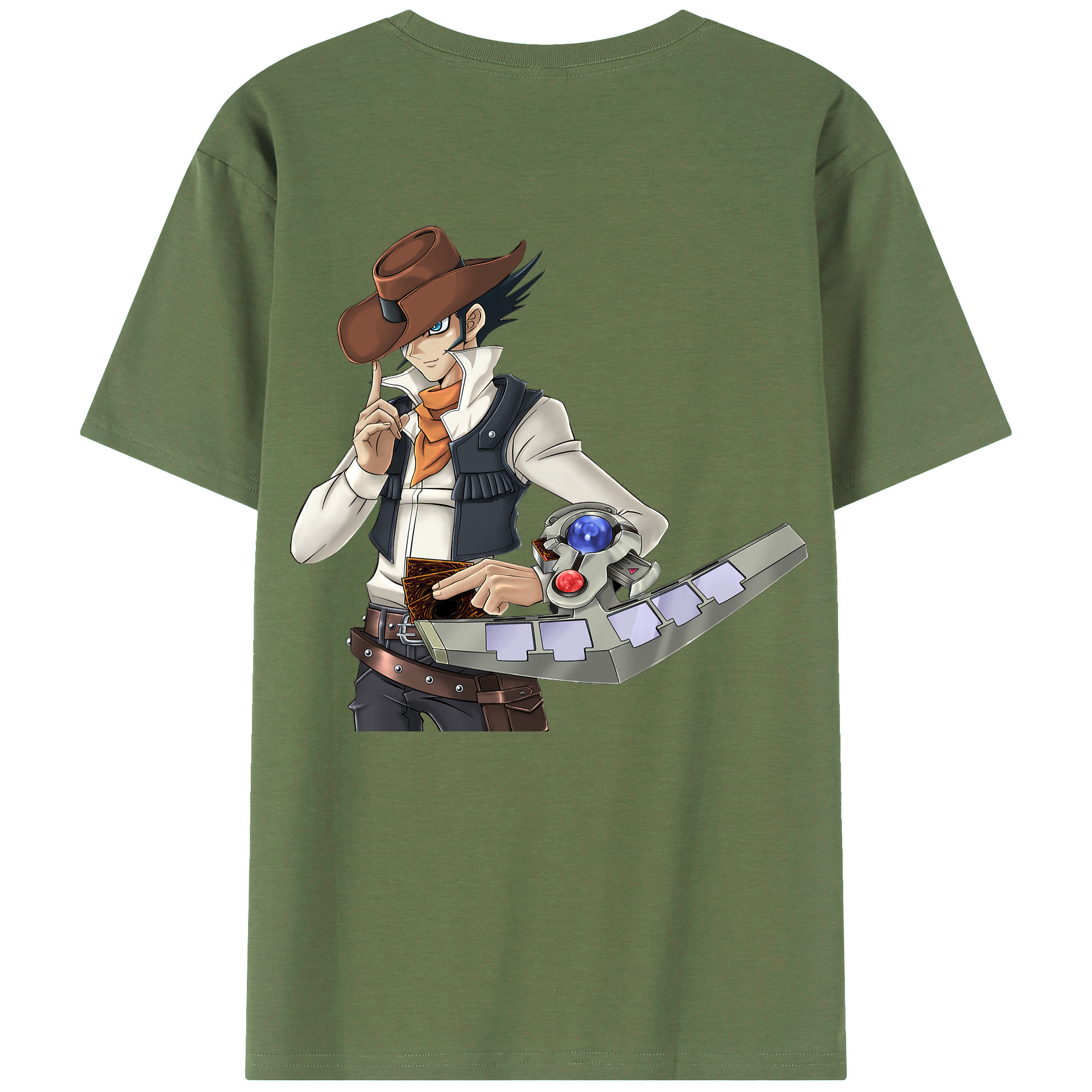 （画像用） 遊☆戯☆王 Yu-Gi-Oh! 綿100％ メンズ半袖Tシャツ（バックプリント） 通気性